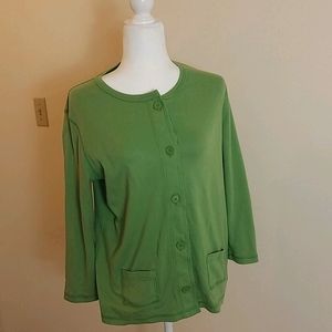 Hasting and Smith green t-shirt cardigan size larg